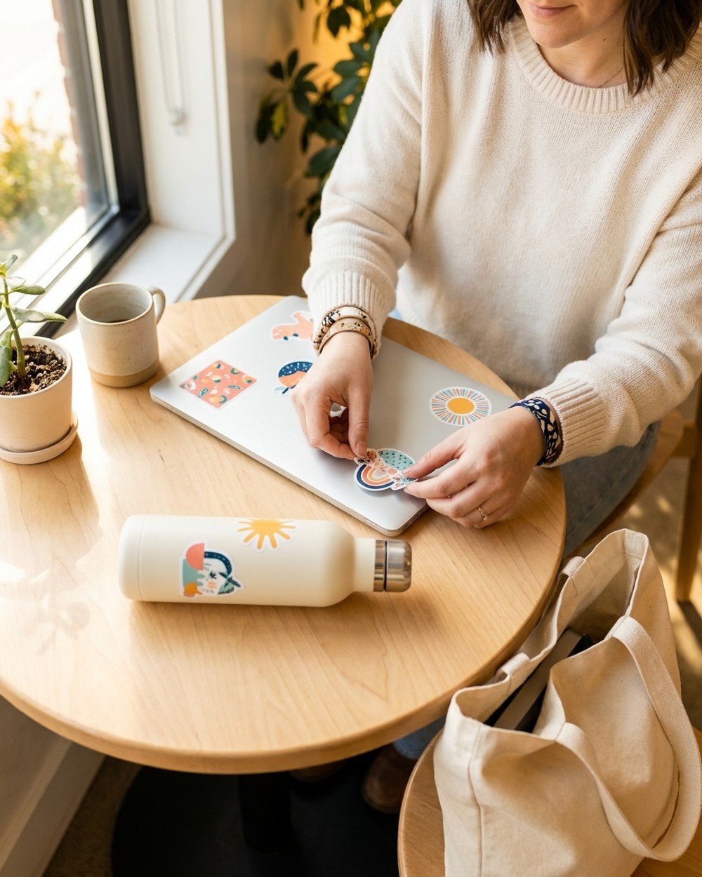 Decorating with stickers